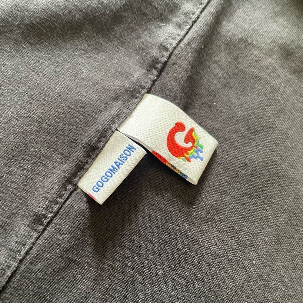 Maybe Crazy Men’s XL Black Streetwear Tee T-Shirt Drawstring Collar Lightning - Picture 7 of 7